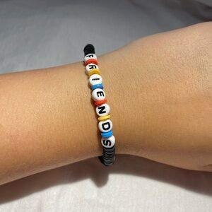 Heishi Clay Bead Bracelet Handmade Girls Women Friendship Beaded Stretch Letters
